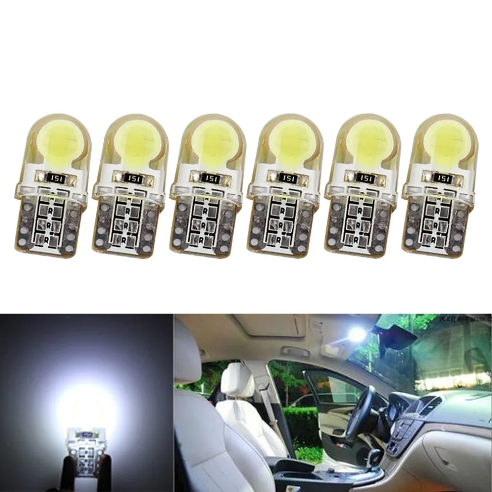 T10 светодиодный Canbus W5W 194 168 лампы без ошибок 501 COB 8SMD супер яркие автомобильные огни