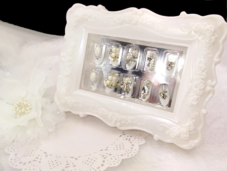 Маникюрный набор из 24 предметов блестящий Жемчужный Камень ноготь невесты (без