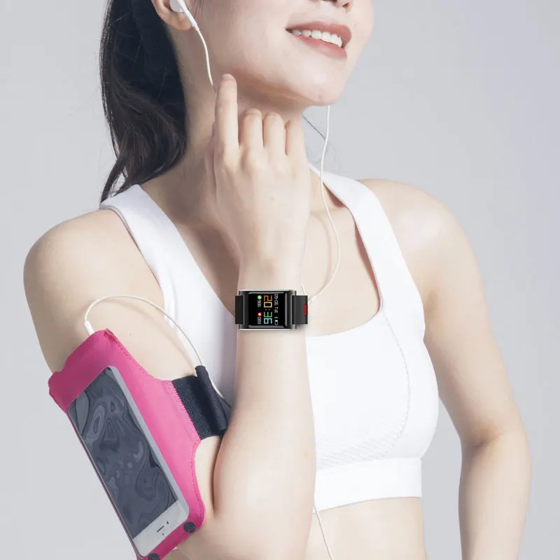 

Smart Bracelet Heart Rate Blood Pressure Monitoring Fitness Tracker Alarm Clock IP68Waterproof Color LCD Smart Wristband
