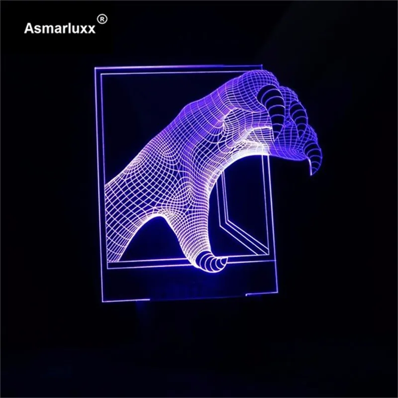 3D динозавром когтями животных светодиодный светильник настроения Бесплатная