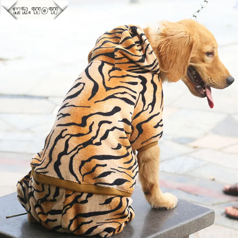 Зимняя теплая большая собака пальто одежда милая костюм флис золотой ретривер