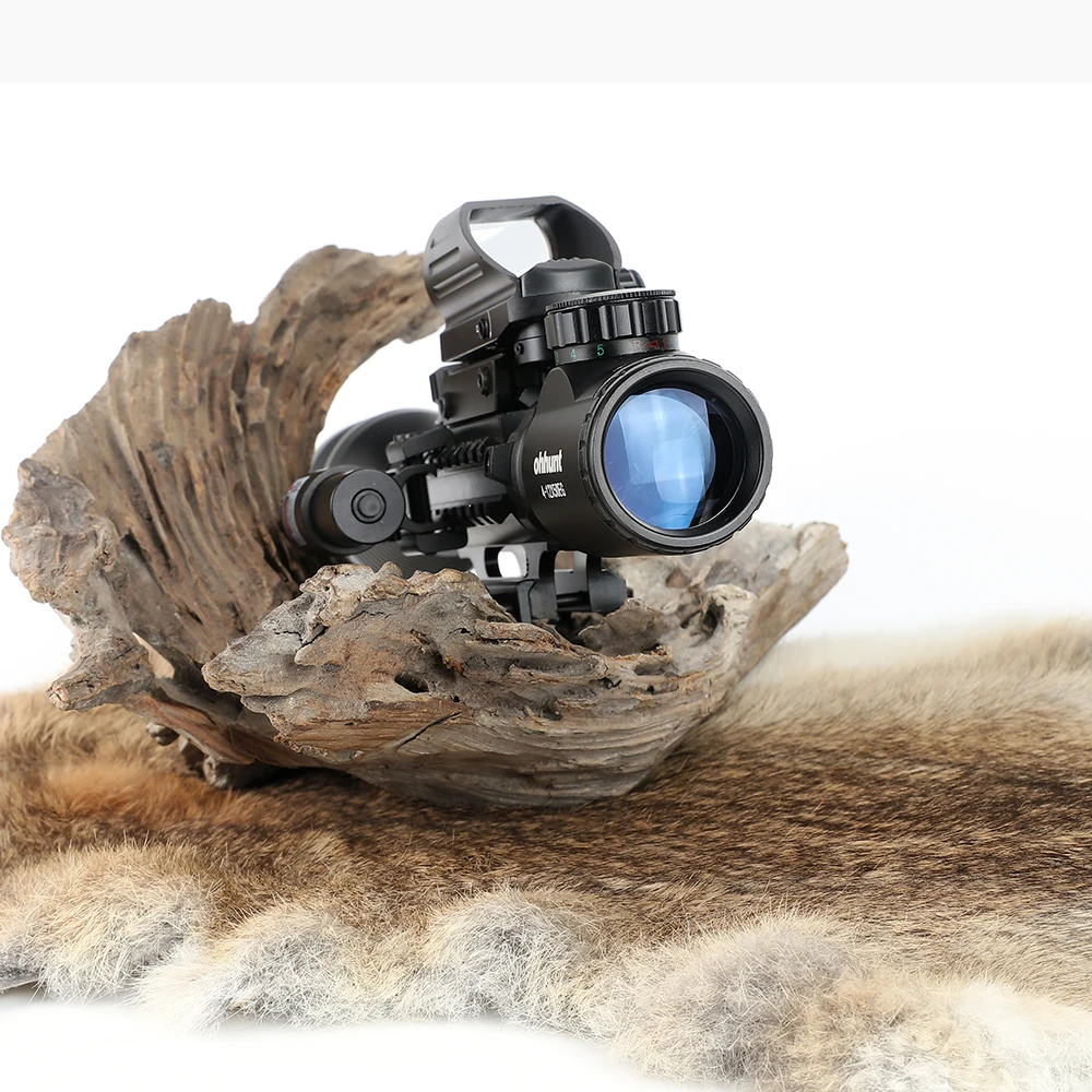 Ohhunt 4-12X50 красный зеленый с подсветкой дальномер Сетка прицел голографический 4 Сетка прицел красный лазер Охота комбо прицелы