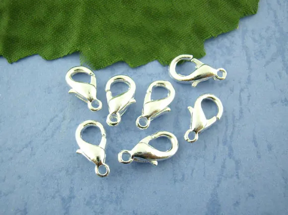 DoreenBeads 9 шт. серебряный цвет флейбы застежки 14*7 мм | Украшения и аксессуары