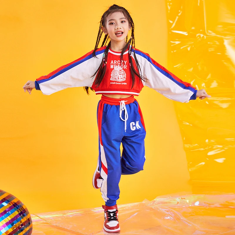 Одежда для джазовых танцев в новом стиле одежда выступлений хип-хоп девочек