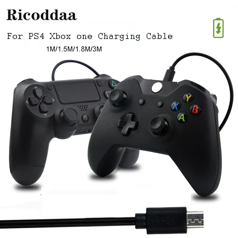Cable cargador Micro USB para PS4/Xbox One, Cable de carga de alimentación...