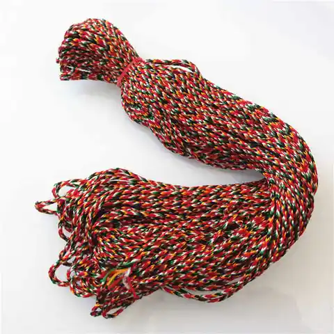 Тибетские нити 5 цветов для изготовления браслетов Malas, индийские завязанные бесконечные узелки, обернутые шнуры, ювелирные изделия C19