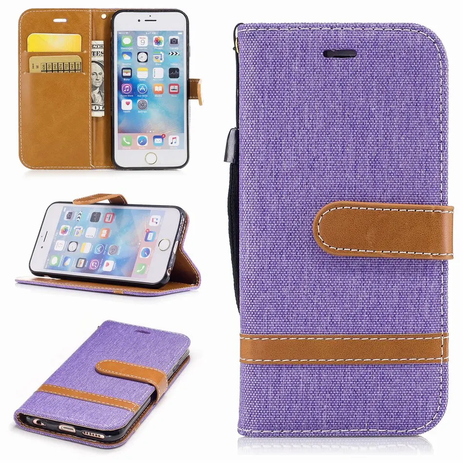 DEEVOLPO ковбой Чехлы для Apple IPhone X 8 7 Plus джинсовая ткань Fundas для iPhone 5S, SE 6 S контраст Цвет Жан Холст D07Z