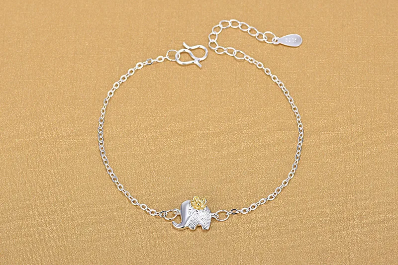 TJP милые этнический слон серебро 925 Для женщин Браслеты Jewelry модная одежда для девочек серебряные браслеты аксессуары для леди Женская Праздничная обувь Бижу