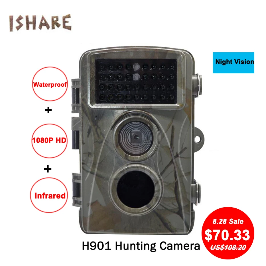 ISHARE H901 1080 P HD Trail Камера s 5MP MMS цифровой точка съемки камера TTL игра охотничьи камеры