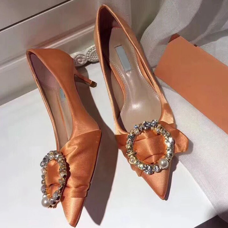 Пикантные женские летние туфли на высоком каблуке с жемчужинами; Sapatos Feminino; туфли-лодочки на шпильке; вечерние офисные женские туфли; Tacones Mujer