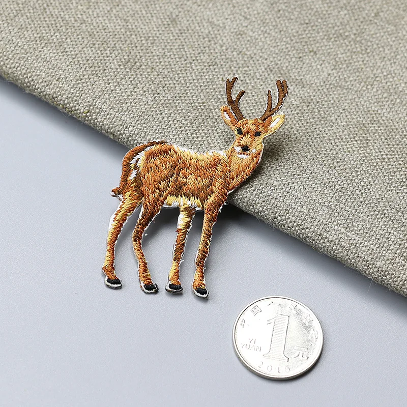 Нашивка Sika deer для платья шляпы сумки сделай сам нашивки из ткани с животными