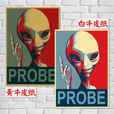 Красно-желтая фотография крафт-бумага синего цвета плакат для бара кафе