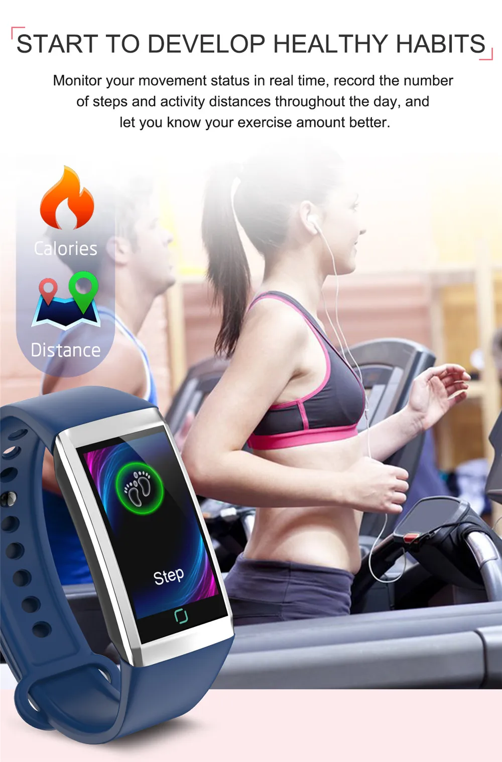 Новинка, TD19, умный браслет, шагомер, фитнес-трекер, пульсометр, кровяное давление, спортивный смарт-браслет, PK Band 4 Band 3 A1 M3