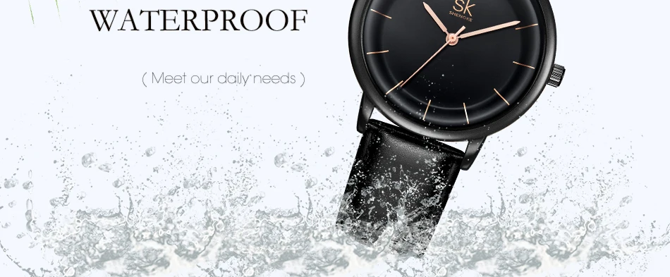 SK кожаные часы для женщин Простые Модные кварцевые часы для Reloj Mujer женские наручные часы SHENGKE Relogio Feminino