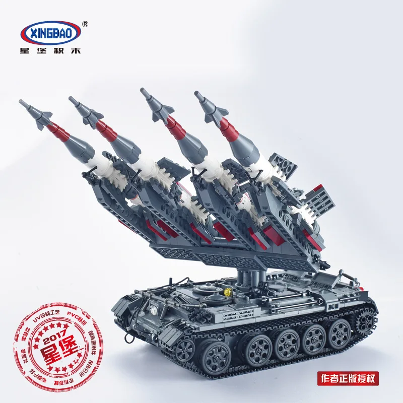 Фото Xingbao 06004, Военная серия, SA-3, ракета T55, Танковый Набор, детские строительные блоки, кирпичи, игрушки, подарки на день рождения для детей №3