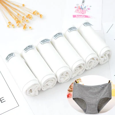 white 6 pcs 6 шт./лот, сексуальное женское нижнее белье, хлопковые трусы, одноцветные трусы размера плюс, прозрачные, Calcinhas, трусы для девочек, бесшовные трусы-боксеры, нижнее белье - Цвет: white 6 pcs