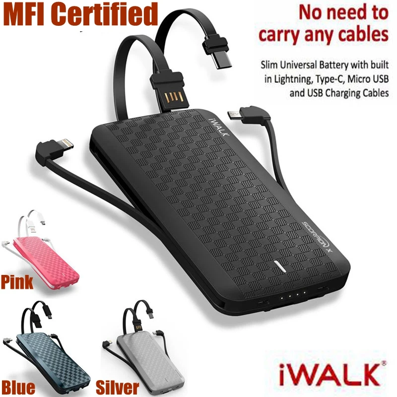 Внешний аккумулятор iWalk на 8000 мА · ч с поддержкой быстрой зарядки 3 0 дюйма 8