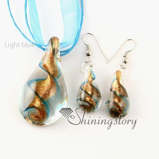 Ювелирный Комплект из колье и серёг муранского стекла|necklace wood|necklace pendantjewellery usb |