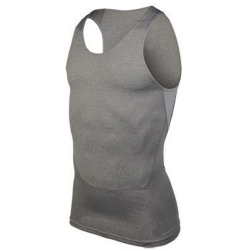 Мужская компрессионная Базовая жилетка без рукавов для тренировок в тренажерном