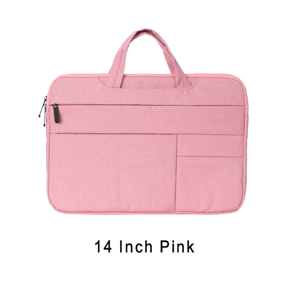 14 inch pink Модный портативный чехол для ноутбука, сумка для компьютера, женская и мужская сумка для Apple, lenovo, ASUS, sony, samsung, hp, DELL, держатель для файлов - Цвет: 14 inch pink