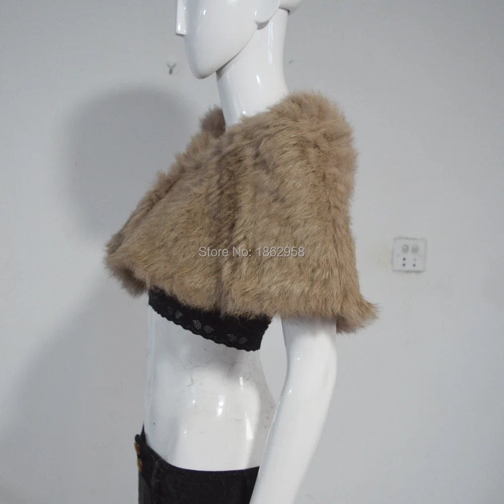Женские пушистые накидки из натурального меха цвета хаки новинка SJ601 бесплатная