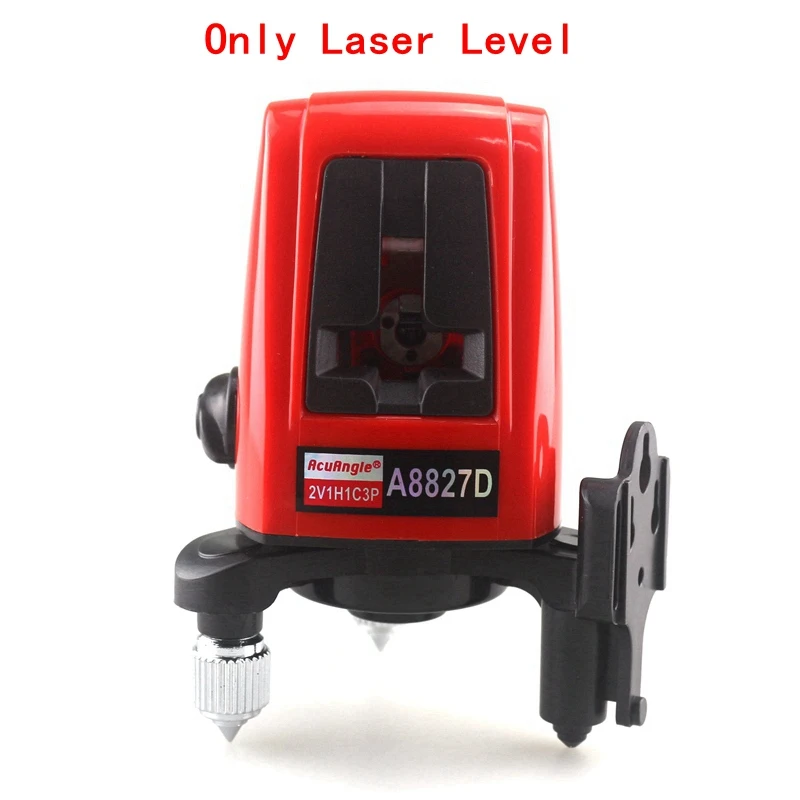 Only laser level ACUANGLE A8827D портативный лазерный уровень, 3 линии, 3 точки, 360 градусов, самонивелирующийся крест, Лазерные уровни, красная линия, автоматическое нивелирование - Цвет: Only laser level