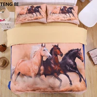 horse 3d bedding set print duvet cover sets twin queen king beautiful pattern real effect lifelike bed sheet linen