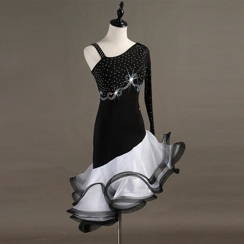 Платье для латинских танцев настраиваемый размер женщин девочек танго Самба