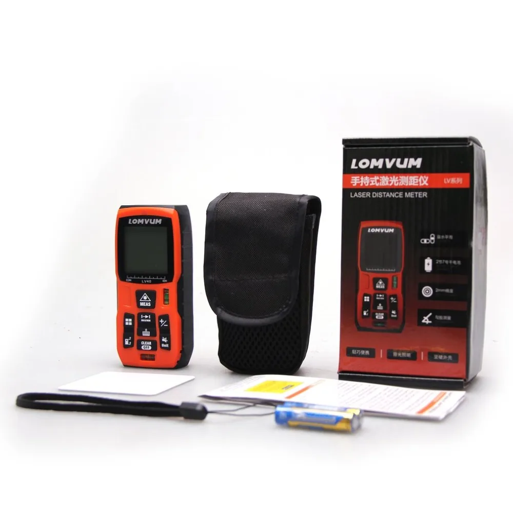 Portable Handheld Digital Laser Rangefinder Distance Meter Measure Tape 40m Range Finder Area Volume Diastimeter | Инструменты