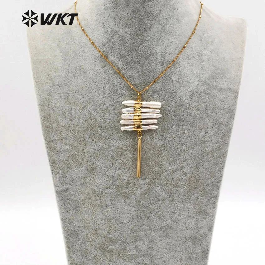 WT N1124 WKT оптовая продажа ожерелья из пресноводного жемчуга высшего качества