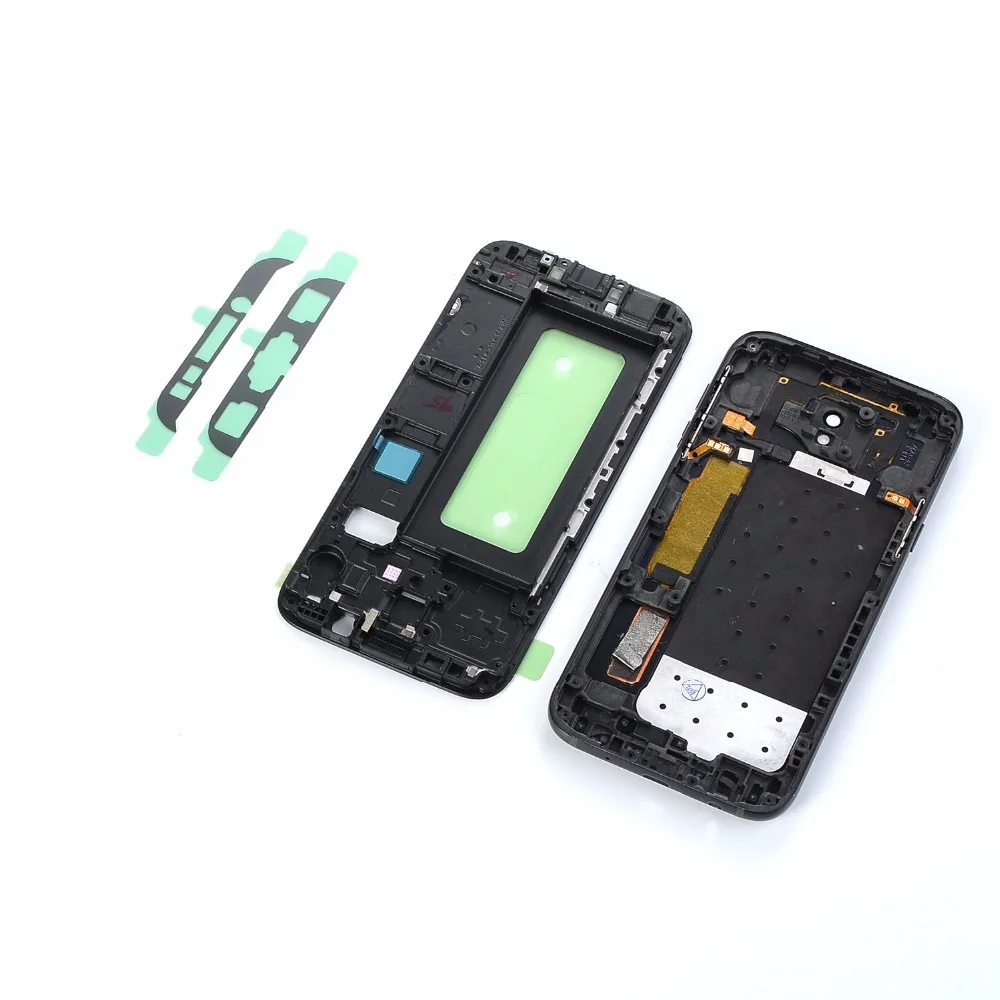Для Samsung Galaxy J7 2017 Pro J730 J730F ЖК Корпус Передняя рамка + средняя задняя крышка