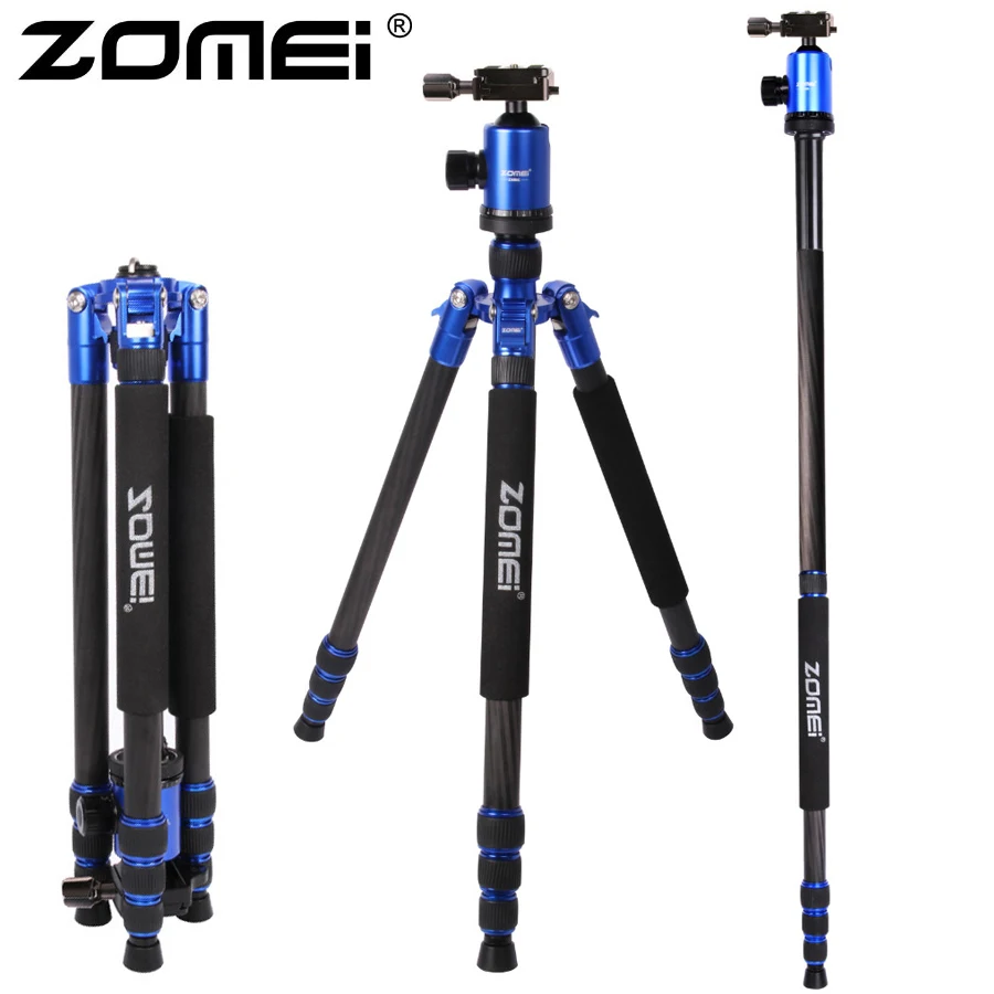 ZOMEI Z888C Профессиональный дорожный штатив из углеродного волокна для камеры