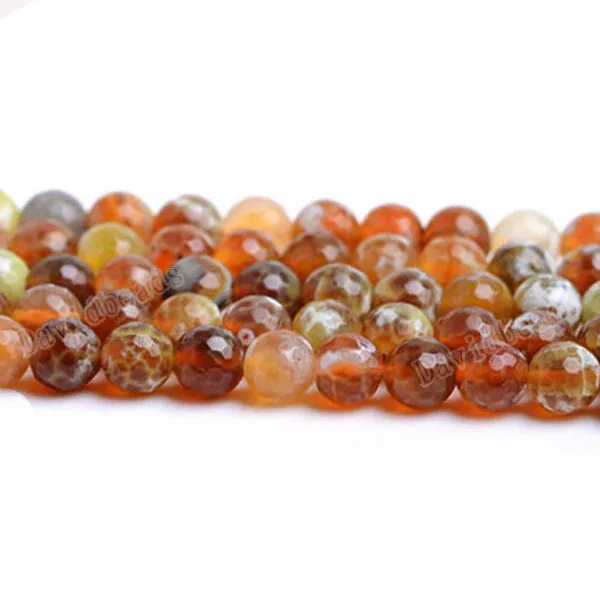 Стандартная цена 16 дюймов натуральный камень граненый оранжевый красный огонь