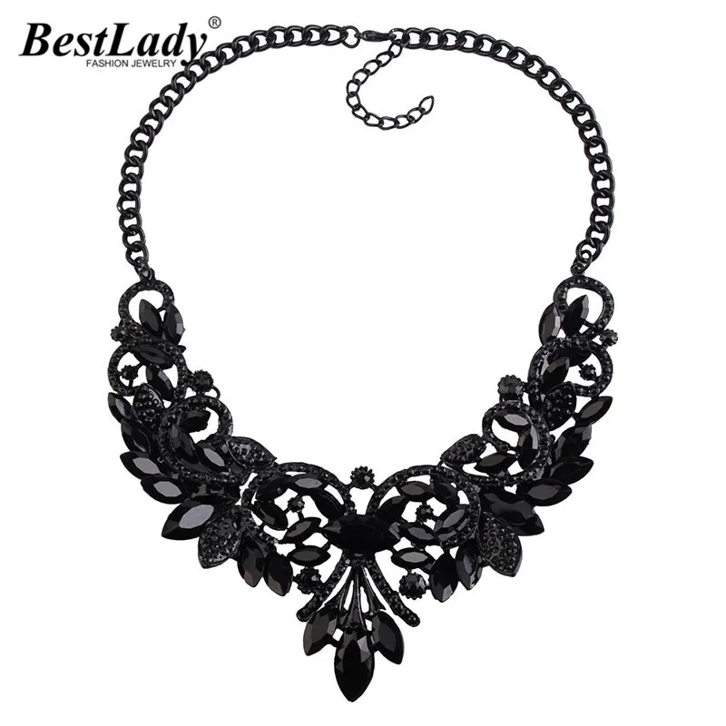 Женское массивное ожерелье-чокер винтажное турецкое с камнями и кристаллами 3237 |