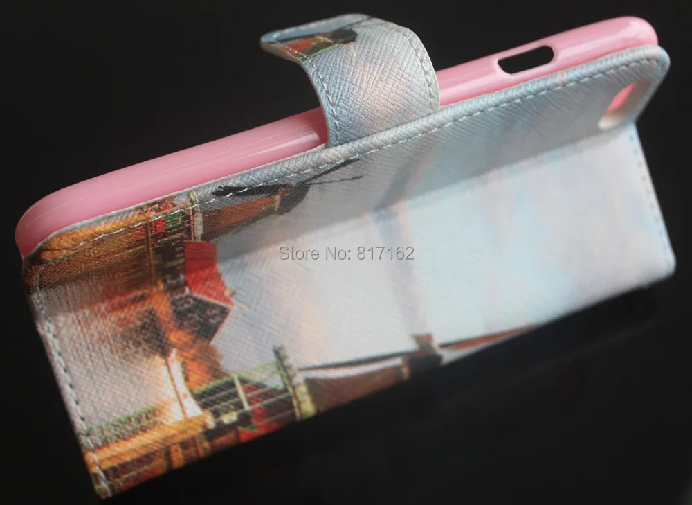 Чехол ветряная мельница U печать полиуретан кожа перевёрнутый бумажник стойка