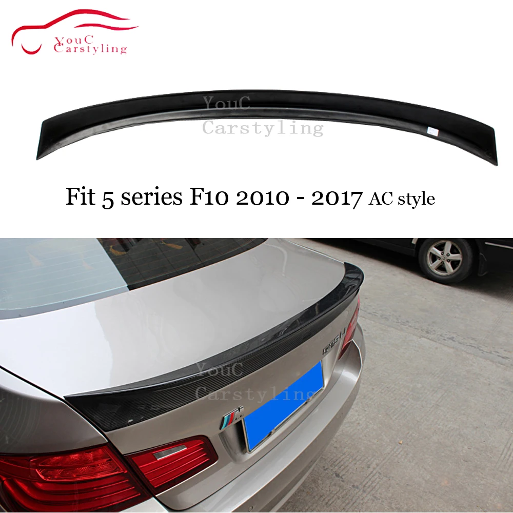 

F10 M5 AC Стиль углеродное волокно задний багажник спойлер заднее крыло для BMW 5 серии F10 2010-2017 4-дверь седан 520i 528i 530i 535i