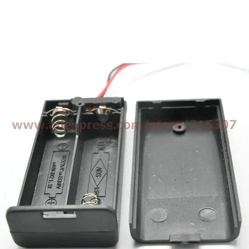 PHISCALE 10pcs 2XAA Battery Holder With Cover/Switch/ Wire Leads | Обустройство дома