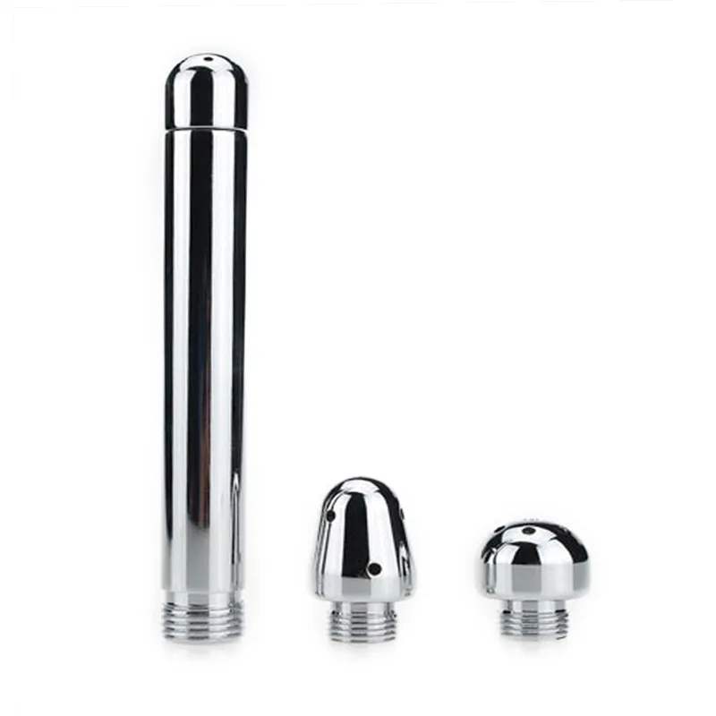 Анальный Вагинальный флюшер 3 насадки пробка из алюминиевого сплава для ануса