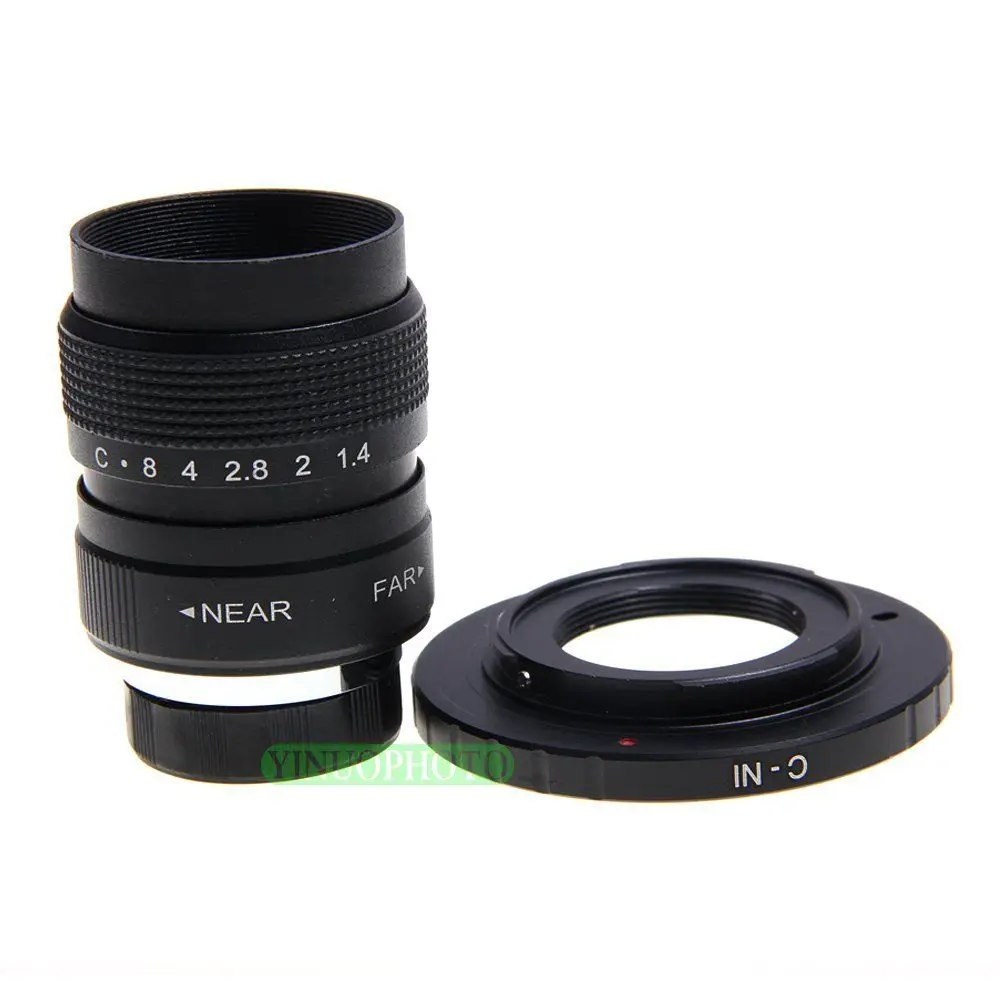 Fujian 25 мм F1.4 CC ТВ объектив + кольцо для крепления на Nikon 1 J5 S2 J4 V3 AW1 S1 J3 V2 J2 J1 V1|fujian 25mm