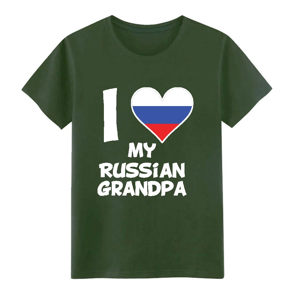 Футболка с надписью i heart my russ ian Дедушка дизайнерская большой размер 3xl тренд для