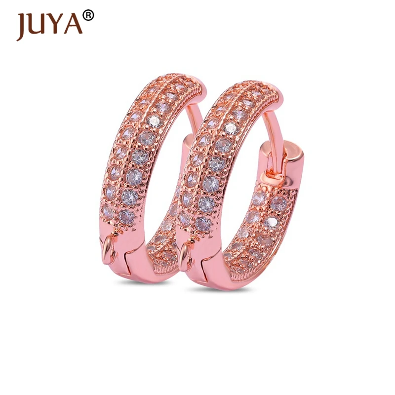 rose gold Швензы,швензы для сережек,застежки для сережек Креативный австрийский кристалл Leverback ушной провод обруч Крючок сережки, фурнитура DIY женские серьги для изготовления ювелирных изделий застежки крючки - Цвет: rose gold