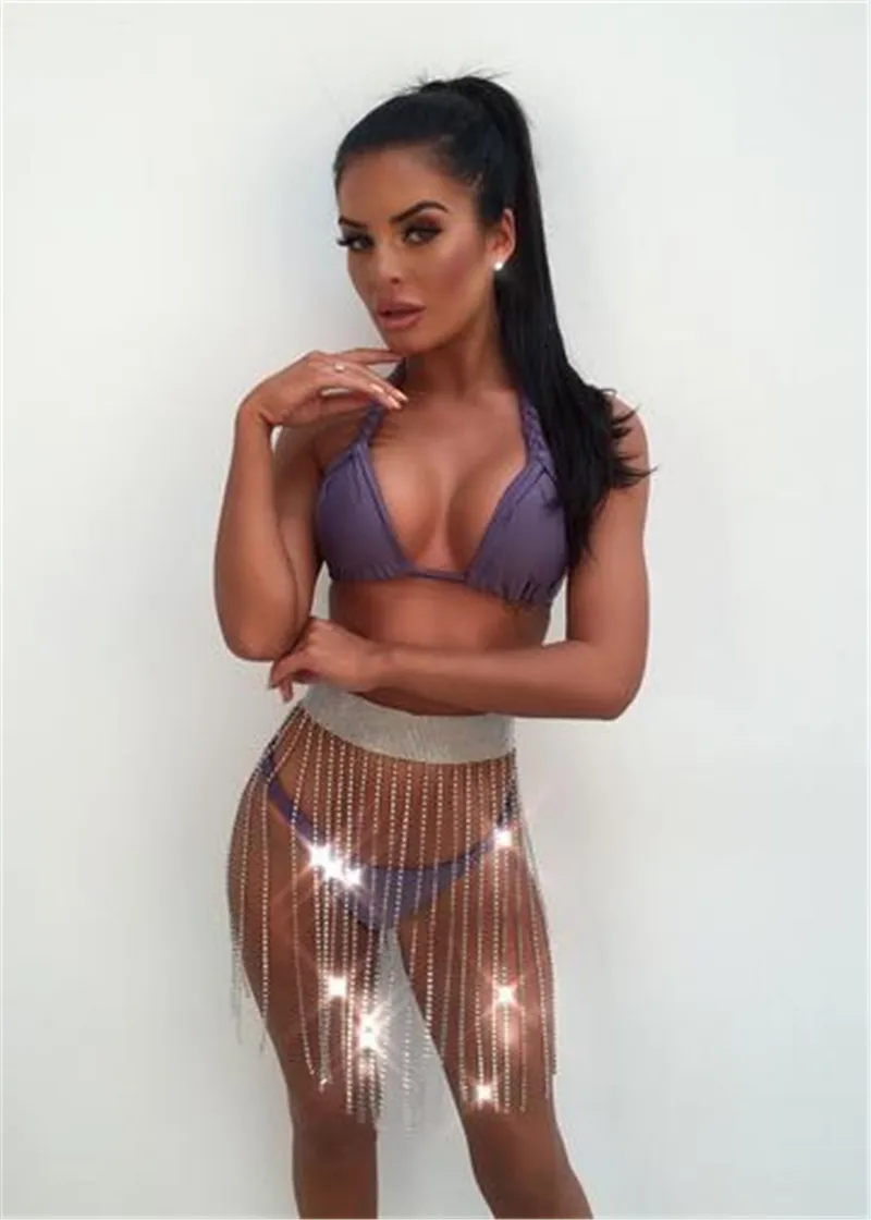 2019 взрыв преувеличены жидкостей Блестящий Циркон сбор Бикини Сеть тела Талия