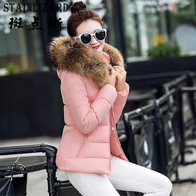 Теплое зимнее пальто женская парка повседневная короткая куртка с капюшоном