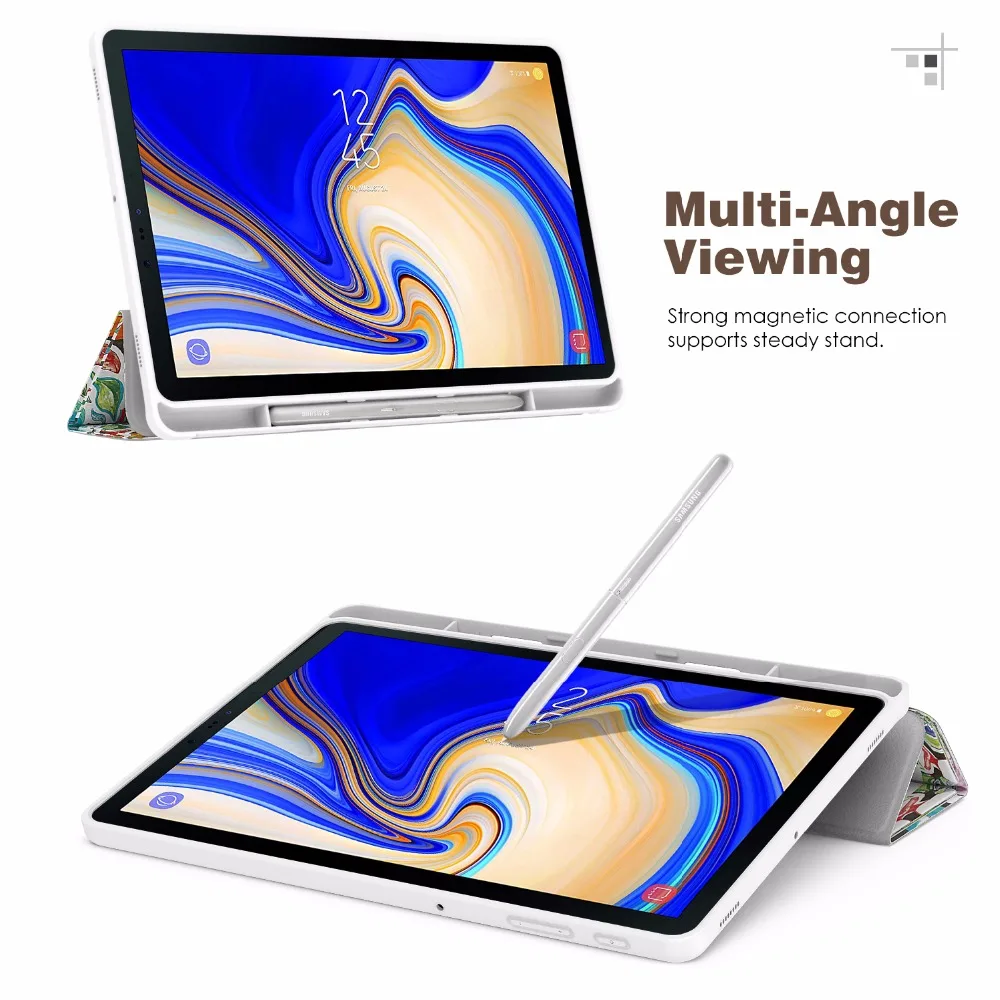 Чехол MoKo для samsung Galaxy Tab S4 10,5 с держателем для ручки S, Ультратонкий чехол-подставка из мягкого ТПУ с функцией автоматического пробуждения/сна
