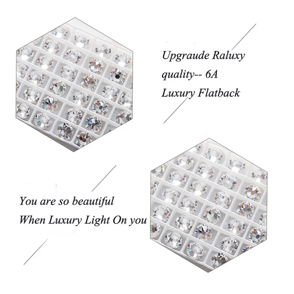 Стразы с кристаллами 6ANFH01 для свадебной обуви блестящие плоской задней