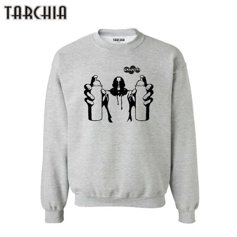 

TARCHIA 2021 Autumn Outerwear Sportwear Hoodies Printed Pullover Hoodies Graffiti Mens Long Sleeve Casual Sweatshirts