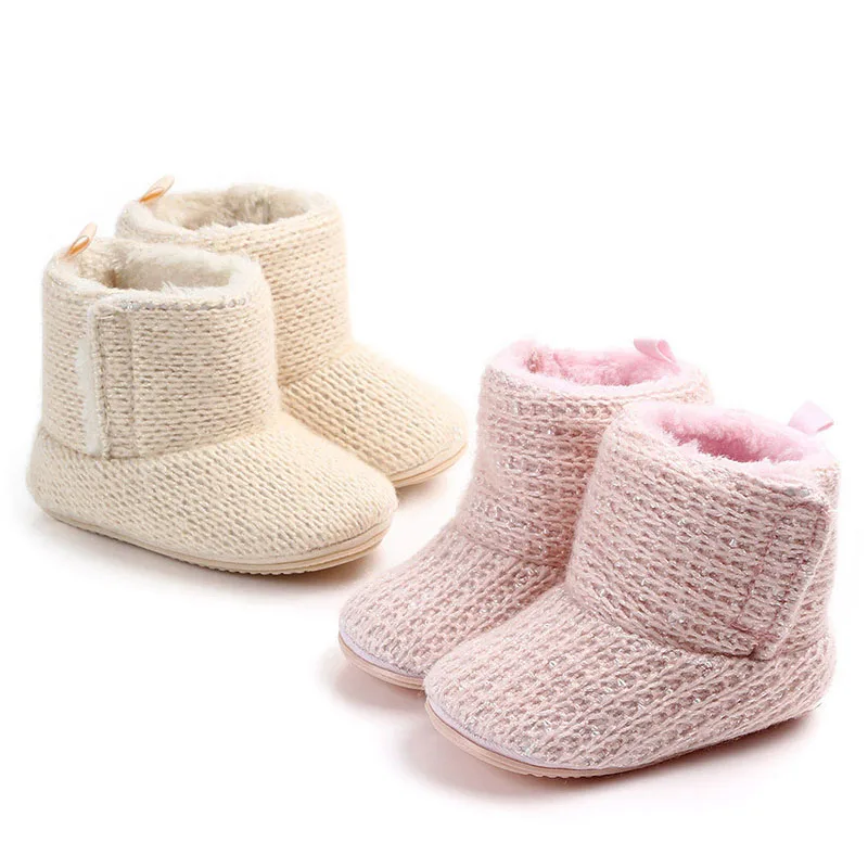 2018 повседневные Зимние ботильоны для новорожденных девочек Нескользящие зимние