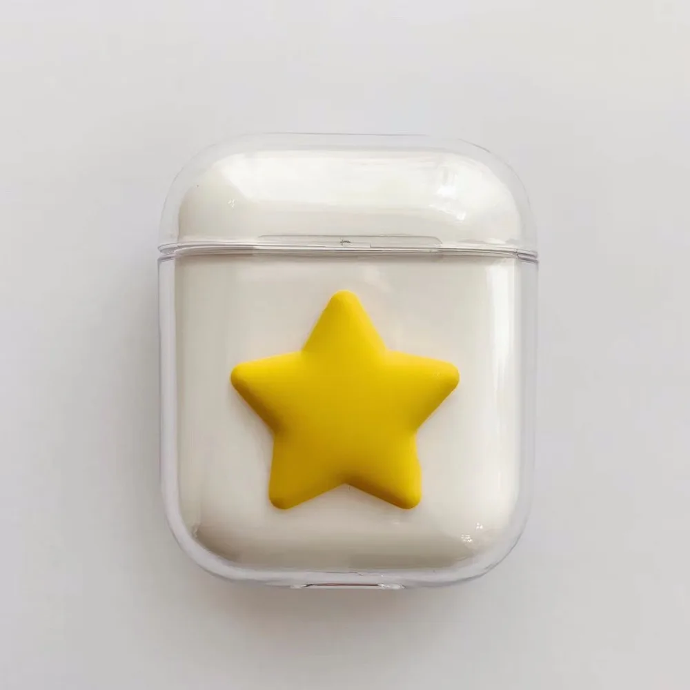 Прозрачный чехол для airpod PC Bluetooth беспроводные наушники AirPods Apple Box star прозрачный