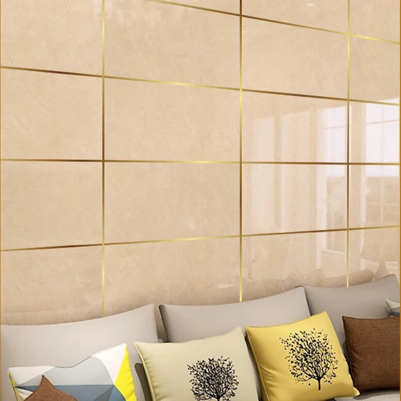 50 Meter Gold Self-Adhesive Stickers Waterproof Tile Wall space Sealing Tape Strip Joints Beauty Decals Home Dec | Дом и сад