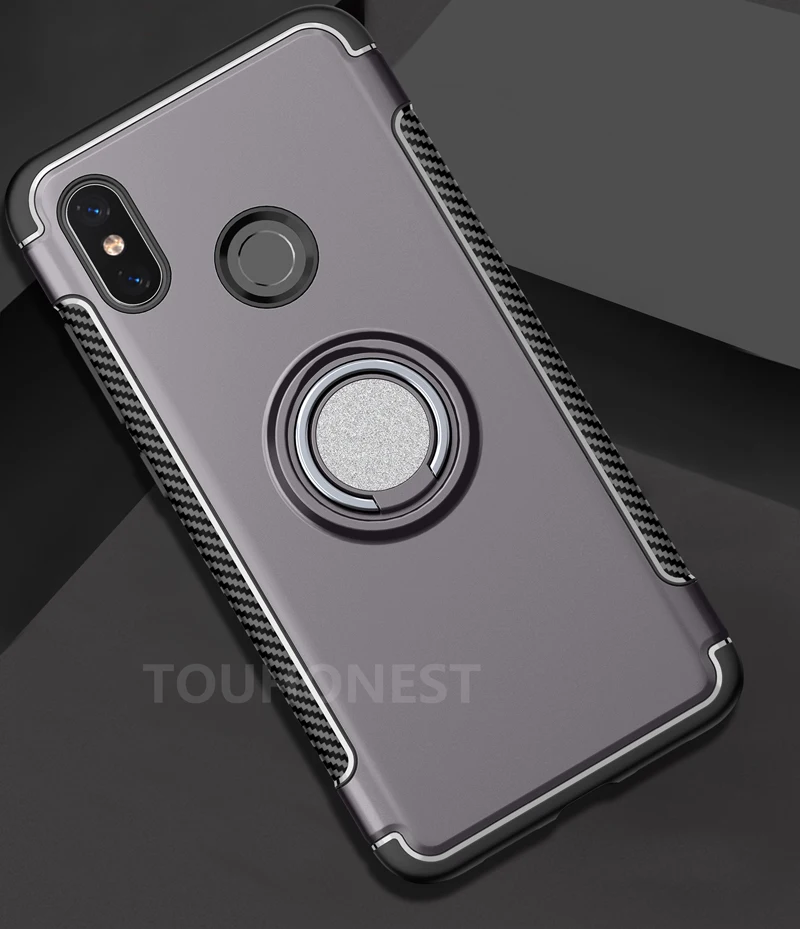 Для RedMi Note 6 Note 7 pro K20 S2 5 Plus противоударный чехол для Xiaomi Mi 9 9T A2 lite Mi 8 Автомобильный держатель Подставка Крышка с магнитным кольцом